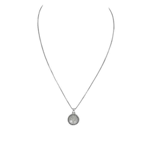 Round Tree Of Life Circle Pendant ONLY | Vintage Sterling Silver 925 - Picture 2 of 5